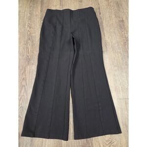 Elie Tahari T-Tahari Flare Knit Pant Black Women's Cropped Size Medium